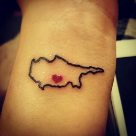 Cyprus tattoo on my wrist. The hearts because i love the island. Its my second home. Cyprus Tattoo Ideas, Cyprus Tattoo, Cyprus Island, Island Tattoo, About Tattoo, Second Home, Tattoo Inspo, Pretty Tattoos, Tattoo On