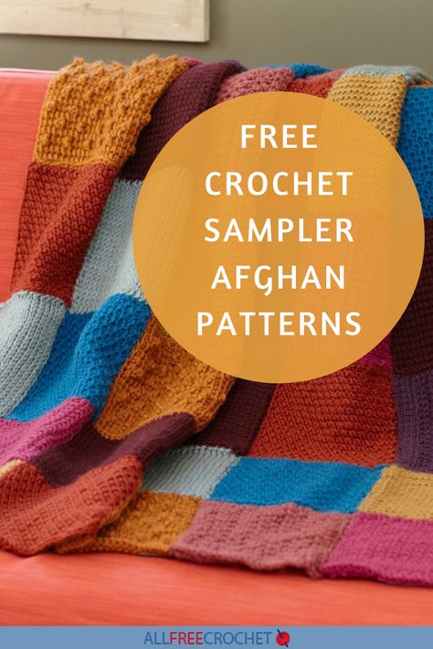 12 Free Crochet Sampler Afghan Patterns Crochet Stitch Sampler Afghan, Stitch Sampler Crochet Blanket Pattern Free, Crochet Sampler Afghan Pattern Free, Crochet Sampler Blanket Pattern Free, Crochet Sampler Afghan Pattern, Crochet Sampler Afghan, Patchwork Afghan, Crochet Sampler, Crochet Sampler Blanket