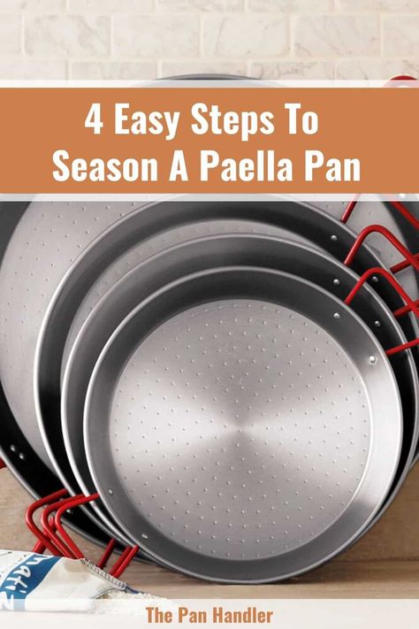 Discover the secret to the best paella ever! 🤫🥘 Follow these 4 easy steps to season your paella pan like a pro! #PaellaRecipe #CookingTips #SeasoningHacks Paella Seasoning Recipe, Oven Paella Recipe, Paella Cast Iron Skillet, Jose Andres Paella Recipe, Paella Pans, Paella Pan, Paella Recipe, Spanish Dishes, Campfire Cooking