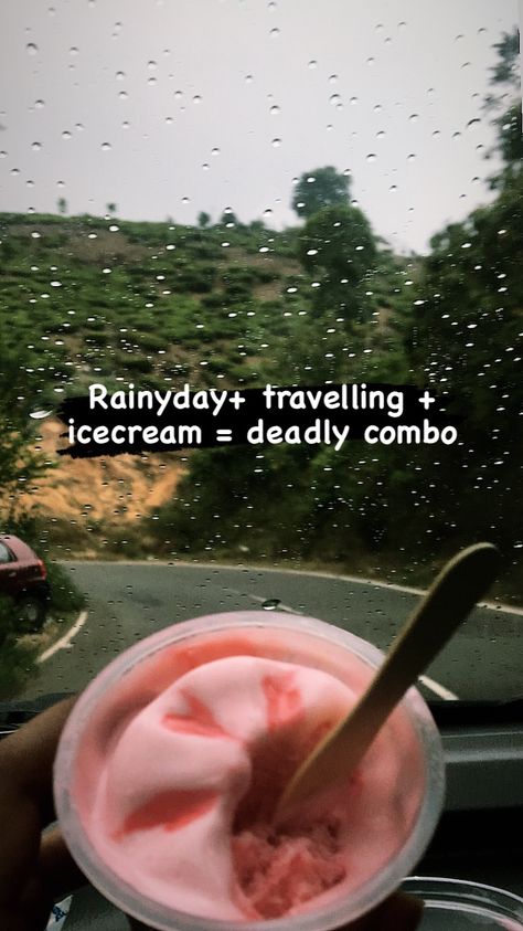 Rainy Day Ice Cream Quotes, Ice Cream Quotes, Natural Eye Makeup Tutorial, Food Captions, Stone Driveway, Night Rain, Rainy Weather, Natural Eye Makeup, Dancing In The Rain