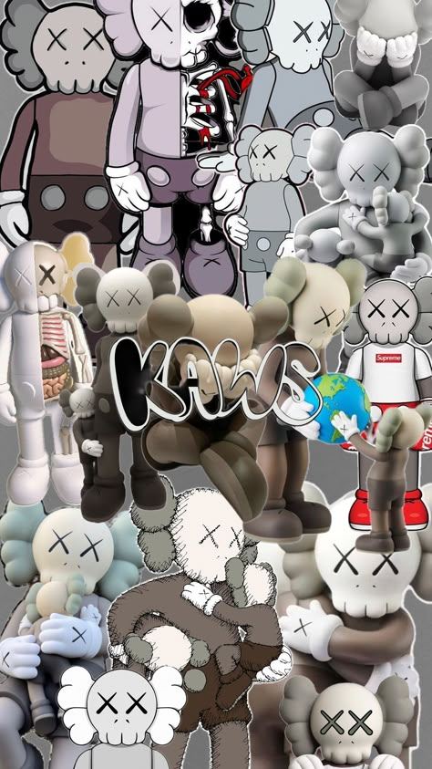 𝙺���𝚊𝚠𝚜 𝙲𝚘𝚕𝚕𝚊𝚐𝚎! Kaws Collage Wallpaper, Kaws Doll Wallpaper, Klaws Wallpapers, Grey Kaws Wallpaper, Asus Wallpapers Pc, Kaws Collage, Asus Wallpapers, Kaws Blue, Kaws Flower