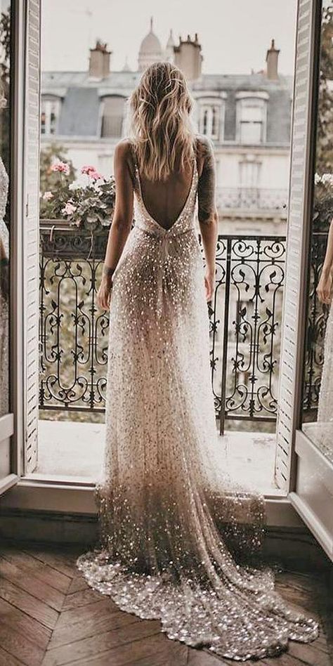 60 Trendy Wedding Dresses For 2020/2021 | Wedding Dresses Guide Simple Bridal Dresses, Unusual Wedding Dresses, Cape Wedding Dress, Sparkle Wedding Dress, Wedding Dress Guide, Sequin Wedding, Occasion Dresses Wedding, Trendy Wedding Dresses, Dress Guide