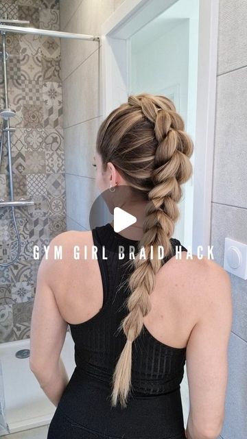 Gym Braid Hairstyles, Easy Dance Competition Hairstyles, Basketball Hair Style, Sports Mom Hairstyles, Ballpark Hairstyles, Sports Updos, Sporty Updos For Long Hair, Hair For Workout, Mma Hairstyles For Women