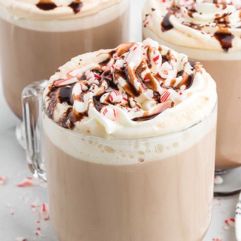 Starbucks Peppermint Mocha Recipe, Herbalife Coffee, Steamed Milk At Home, Mint Dessert, Peppermint Mocha Recipe, Sugar Free Chocolate Syrup, Starbucks Peppermint Mocha, Beverage Ideas, Peppermint Syrup