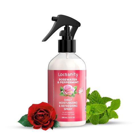 Bring Your Locs Back to Life - Our Rosewater and Peppermint Daily Spray effectively hydrates and refreshes the hair while nourishing the scalp. It provides daily moisture for your locs, all without the gunky buildup.
Refresh and Protect Your Scalp and Hair - Unlike other loc hair care products, this Rosewater and Peppermint Spray is plant-based and bursting with antioxidants, protecting your hair from harsh, environmental factors that can cause damage. Spray For Locs, Loc Hair Care, Peppermint Hair, Peppermint Spray, Scalp Moisturizer, Braids And Twists, Gadgets Home, Dull Hair, Black Hair Care