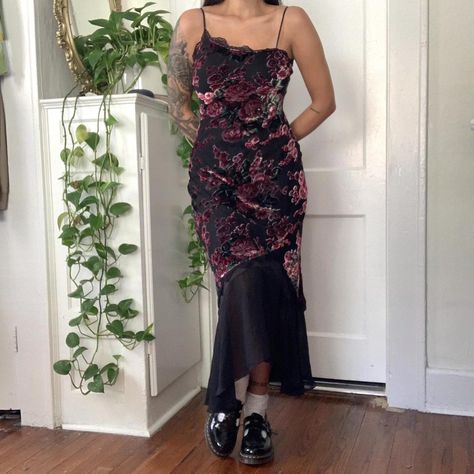 vintage 90’s betsey johnson burnout dress 🥹 the most... - Depop Vintage Betsey Johnson Dress, 90s Betsey Johnson, Betsey Johnson Dress, Barbie Wardrobe, Crushed Velvet Dress, Vintage Betsey Johnson, Dream Aesthetic, Wardrobe Ideas, Betsy Johnson