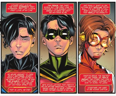 Young Justice Comic, Dc Comics Facts, Robin Comics, Future Boy, Univers Dc, Batman Funny, Lex Luthor, Dc Comics Artwork, Tim Drake