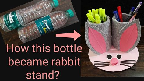 In this tutorial you will learn how to make beautiful pen stand diy handmade and can use that either for yourself at home or can gift to your teachers on teachers' day. #penstand #penstandideas #penstanddiy #penstandcraft #diyandcrafts #bestoutofwaste Pen Stand Making Ideas, Diy Pen Stand Cardboard, Pen Holder Diy Plastic Bottles, Pen Stand From Waste Materials, Best Out Of Waste Pen Stand, Teachers Day Gifts, Dasani Bottle, Best Out Of Waste, Beautiful Pen