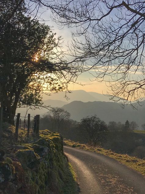 Ambleside Autumn Lake District, Lake District Aesthetic, Lake District England, England Countryside, Countryside House, British Countryside, English Countryside, Cumbria, Country Road