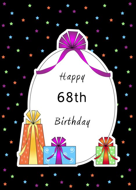 68th Birthday Paper Greeting Card, Retro Presents and Bows card Happy 46th Birthday, 98th Birthday, 37th Birthday, 90th Birthday Cards, 58th Birthday, 89th Birthday, 54th Birthday, 38th Birthday, Creative Birthday Cards