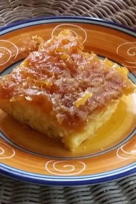 Pina Colada Cake (Hybrid Pineapple Upside-Down Cake) | "This is a hybrid pineapple upside-down cake which I've developed over the years. Instead of pineapple rings, I use crushed pineapple, coconut, and honey" #cakerecipes #bakingrecipes #dessertrecipes #cakes #cakeideas Coconut Upside Down Cake, Pineapple Angel Food, Pina Colada Cake, Cherry Topping, Angel Food Cake Mix Recipes, Pineapple Rings, Vegetarian Cake, Pineapple Upside, Pineapple Upside Down Cake