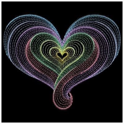 Rippled Neon Hearts 8 - 3 Sizes! | Rippled Neon Hearts 10 - 3 Sizes! | Products | SWAK Embroidery Valentine Sewing, Dotted Rocks, Neon Hearts, Best Embroidery Machine, Heart Machine Embroidery, Machine Pattern, Learn Embroidery, Kantha Work, Sewing Embroidery Designs