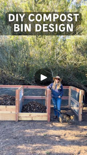 42K views · 107 reactions | Comment “compost” and I’ll send you our DIY compost bin tutorial with step-by-step instructions, plans and photos! 🤓 
.
We already had a worm bin, compost tumbler and smaller 3-bay compost pile at the homestead, but these little 💩 factories, ahem - sweet donkeys - really motivated us to finally build the big 3-bay system of our dreams! You can use our plans to build the same one, or as a general guide and inspo to make something similar, smaller, or even with only one or two bays.
.
In a classic 3-bay compost system, you use 1 bin to actively add material to, then once it’s full you turn it into the second bin to continue breaking down without new material being added, and the 3rd bin is used to store finished compost ~ ready to use in your garden. 
.
Our girl How To Make A Compost Bin, Diy Compost Bin Outdoor, Diy Compost Tumbler, Compost System, Diy Compost Bin, Worm Composting Bin, Making A Compost Bin, Compost Bin Diy, Backyard Structures