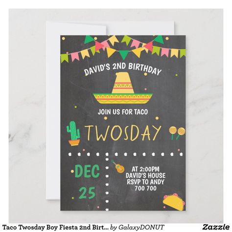 Fiesta 2nd Birthday, Taco Twosday Birthday, Mexican Invitations, Fiesta Birthday Invitations, Taco Twosday, Mexican Birthday Parties, Mexican Birthday, 2nd Birthday Party, 2nd Birthday Invitations