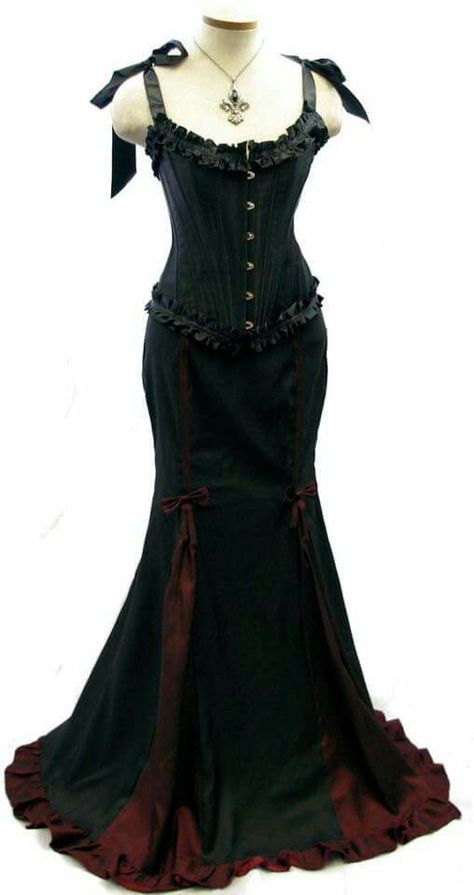 Red Corset, Gothic Clothes, Gothic Steampunk, Corpse Bride, Gothic Dress, Gothic Outfits, Goth Outfits, Dark Fashion