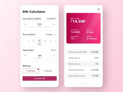 Car Loan EMI Calculator #dailyui by Hemant Bisht on Dribbble Calculator Ui Design, Calculator Design, Usda Loan, Sba Loans, Payday Loans Online, Credit Debt, Student Loan Forgiveness, Car Loan, Loan Calculator