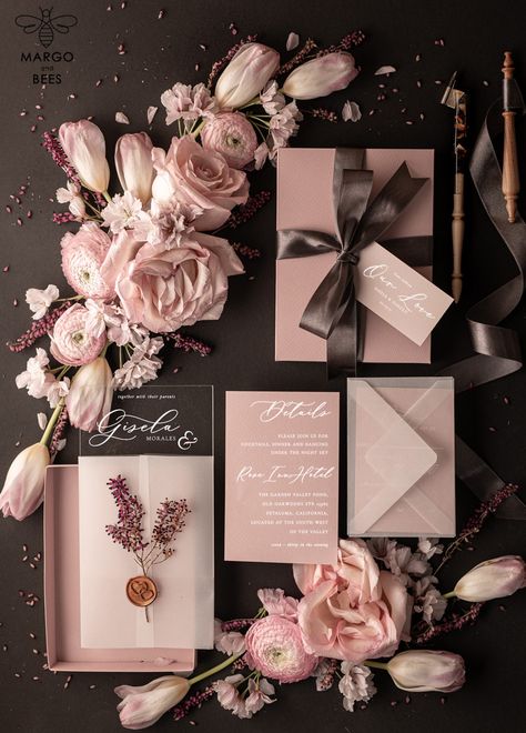 Are you dreaming of a romantic and elegant wedding? Look no further than our exquisite collection of wedding invitations. Our Romantic Blush Pink Box Wedding Invitation Suite is perfect for couples who want to set the tone for a truly magical day. With its soft blush pink color and delicate details, this invitation suite is sure to impress your guests. For those looking for a touch of sophistication, our Elegant Heather Wedding Invites are the ideal choice. These invitations feature a beautiful Romantic Wedding Stationery, Wedding Invitations Elegant, Stylish Wedding Invitation, Box Wedding Invitations, Chic Wedding Invitations, Bespoke Wedding Invitations, Affordable Wedding Invitations, Acrylic Wedding Invitations, Wedding Invitations Romantic