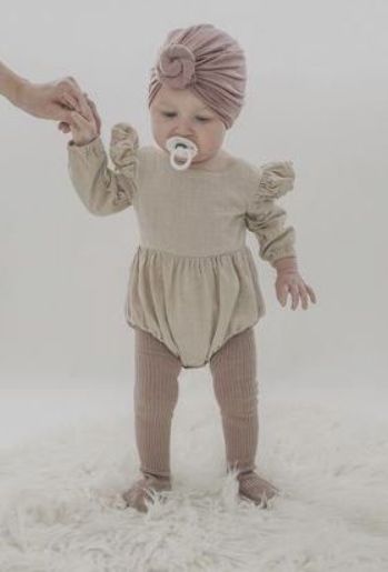 Baby Romper With Tights, Bubble Romper With Tights, Romper With Tights, Boho Kids Fashion, Baby Mode, Baby Sleep Problems, Baby Turban, Third Baby, Boho Kids