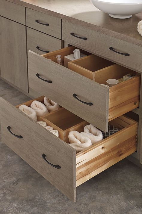 Thomasville - Organization - U-Shaped Drawer U Shaped Bathroom Vanity, Thomasville Cabinetry, Under Bathroom Sink, Spice Drawer, Houses Plans, Water Closet, Design Your Kitchen, Cupboard Drawers, Walls Room