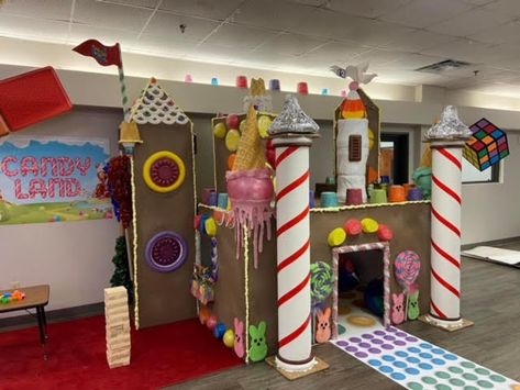 Candy Land Castle Diy, Candy Castle Candyland, Vbs Candyland, Life Size Candyland, Winter Candyland, Candyland Games, Camp Decor, Candy Castle, Vbs 2023