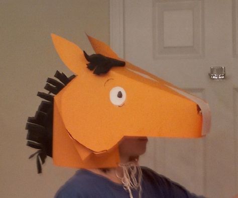 Kids Horse Costume, Paper Horse, Cinderella Theme, Horse Mask, Diy Horse, Horse Costumes, Horse Diy, Easy Costumes, 3d Shape