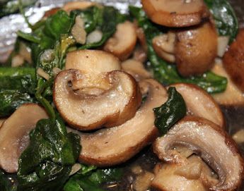 Sauteed Spinach & Mushrooms | Just A Pinch Recipes Sauteed Spinach And Mushrooms, Spinach And Mushrooms, Mushrooms And Spinach, Sauteed Spinach, Barefoot Contessa, Spinach Recipes, Spinach Stuffed Mushrooms, Frozen Spinach, Veggie Side Dishes