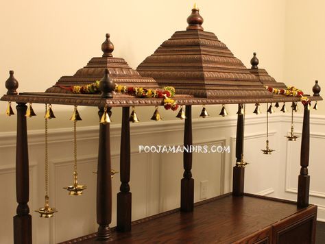 Pooja Mandirs, Made in the USA (North Carolina) Diy Pooja Mandir, Pooja Mandir Usa, Mandir Designs, Puja Mandir, Ganpati Decoration At Home, Mandir Design, Temple Design For Home, Pooja Mandir, Indian Interiors