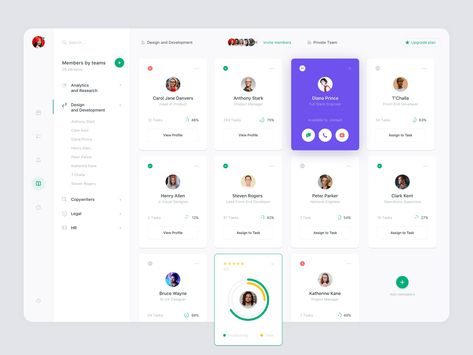 Next steps in To-Do service design. Today is a section with team members - profile preview, working status and so on. Hero Outfits, Real Estate Landing Pages, Work Status, List Website, Card Ui, Web Banners, List Design, App Interface, Dashboard Design