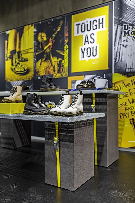 Sports Display, Dr Martens Store, Swap Shop, Brand Pop, Shoe Display, Store Opening, Pop Up Stores, Pop Up Store, Shoes Shop