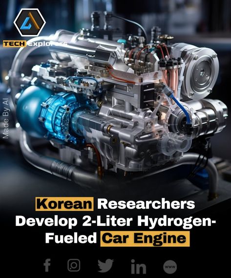 Researchers in South Korea have developed a 2-liter direct injection hydrogen engine for passenger cars, claiming it’s more economical and eco-friendly than conventional internal combustion engines that use hydrogen. This new technology injects high-pressure hydrogen directly into the combustion chamber, resulting in ultra-lean combustion and low NOx emissions. The engine also achieves a high thermal efficiency of up to 40%, reducing carbon dioxide and fine dust emissions by 98% and 90%, re... Hydrogen Engine, Combustion Chamber, Combustion Engine, Carbon Dioxide, High Pressure, New Technology, South Korea, Passenger, Engineering