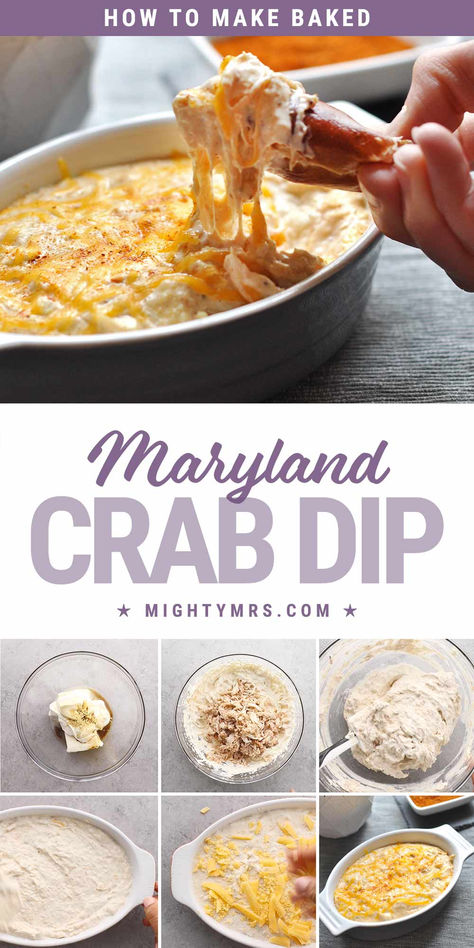 How to Make Maryland Crab Dip Maryland Crab Dip Recipe, Maryland Crab Dip, Comfort Food Recipes Casseroles, Creamy Crab Dip, Lump Crab Meat, Hot Crab Dip, Creamy Crab, Creamy Salad Dressing, Pumpkin Hummus