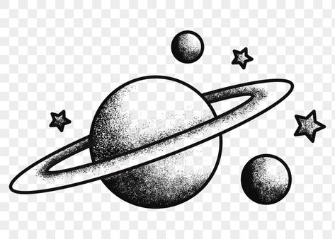 Saturn Planet Tattoo Design, Saturn Transparent Background, Saturnus Png, Saturn Planet Drawing, Moon And Saturn Drawing, Planet Transparent Background, Saturn Black And White, Saturn Doodle, Saturn Sketch