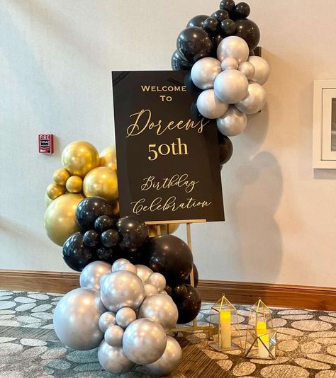 40th Birthday Centerpiece Ideas, 50th Balloon Ideas, Men 50th Birthday Decorations, 50th And Fabulous Birthday Ideas, 70th Birthday Dinner Party Ideas, Five And Fabulous Birthday, 70th Birthday Party Ideas For Dad, Fabulous Birthday Party Ideas, 50 And Fabulous Party