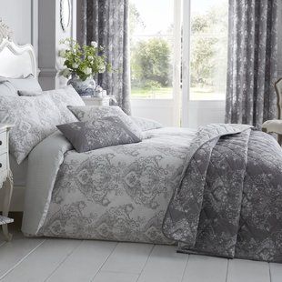 Nursery & Children's Furniture | Wayfair.co.uk Blue Grey Bedding, Toile Bedding, Patterned Duvet Cover, Toilette Design, Yoga Box, Toile Design, Geometric Duvet Cover, Patterned Duvet, Toile Pattern