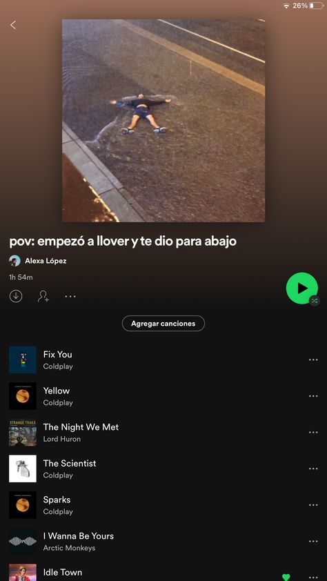 Playlist para cuando te da para abajo porque empezó a llover #playlist #spotify #musica #canciones Coldplay Sparks, Play Playlist, Fix You Coldplay, Playlist Names Ideas, Playlist Spotify, Spotify Premium, Music Words, Wattpad Books, Music Mood