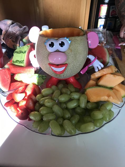 Toy Story Mrs Potato Head, Potato Heads, Potato Head, Toy Story Party, Fruit Plate, 4th Birthday Parties, 4th Birthday, Toy Story, Potato