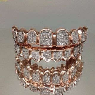 Photo Rose Gold Grillz, Diamond Grills, Gold Slugs, Girl Grillz, Diamond Grillz, Gold Grillz, Tooth Gem, Gold Teeth, Teeth Jewelry