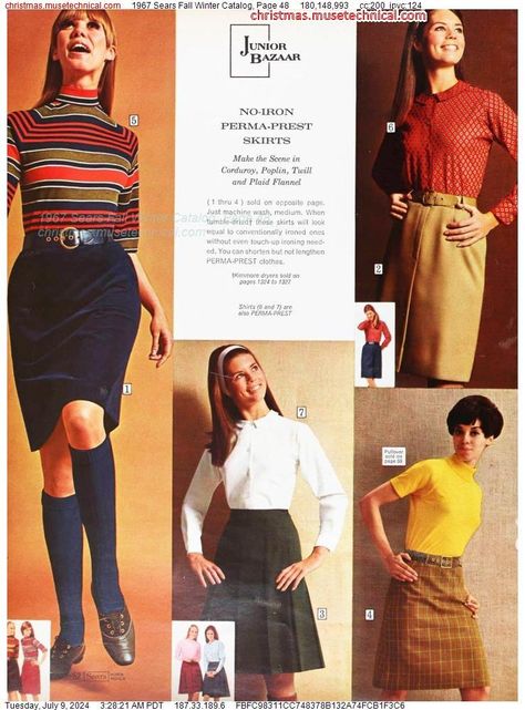 1967 Sears Fall Winter Catalog, Page 48 - Catalogs & Wishbooks 60s Winter Fashion, Seventies Outfits, 1967 Fashion, Late 60s Fashion, Detroit Fashion, 1960 Fashion, One Piece Photos, 60s And 70s Fashion, Christmas Catalogs