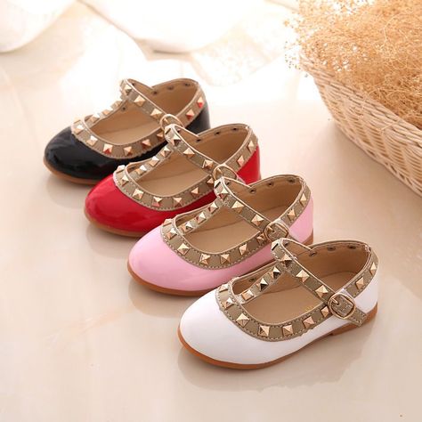 Welcome to our store, We have many kinds of premium products, and we have a fast delivery. Girls Leather Shoes, Black And White Flats, Kids Leather Shoes, Fashion Shoes Heels, Shoes Party, Studded Shoes, Kids Running Shoes, Black Flats Shoes