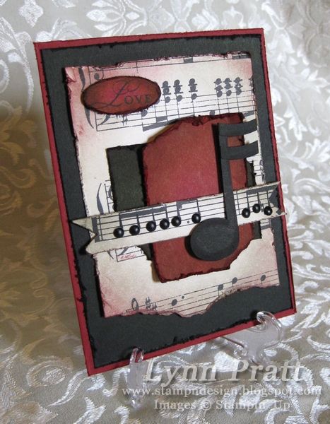 Music Notes by lpratt - Cards and Paper Crafts at Splitcoaststampers Music Theme Cards, Music Cards Handmade, Music Cards, Musical Cards, Music Crafts, Beautiful Handmade Cards, Musical Notes, Music Themed, Punch Art