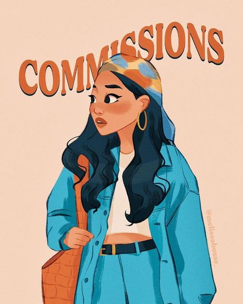 Continuous Instagram Post, Digital Art Commission Prices, Commissions Open, Guache Illustration People, Art Commissions, Singer Illustration Character Design, Mission E, Character Design Sketches, Body Drawing