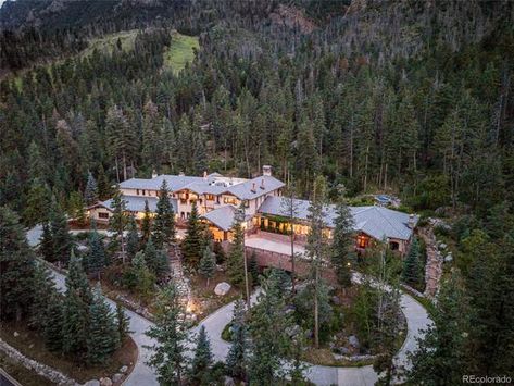 Colorado Mansion, Cheyenne Mountain, Southwest Colorado, Indoor Basketball Court, Colorado Homes, Luxury Homes Interior, House Entrance, House And Home Magazine, Gated Community