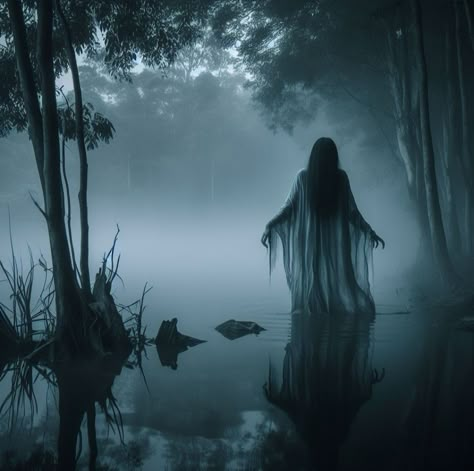 Ghosts Aesthetic Dark, Female Ghost Art, Swamp Goth, Haunting Photography, Swamp Witch, Fantasy Witch, Flower Graphic Design, Studio Photography Poses, Gothic Fantasy Art