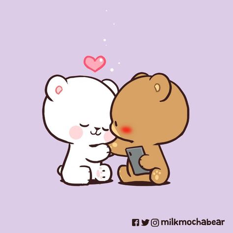 Calin Gif, Milk And Mocha, Milk & Mocha, Bear Drawing, Cute Bear Drawings, Images Kawaii, Cute Cartoon Images, Cute Love Cartoons, Love Bear