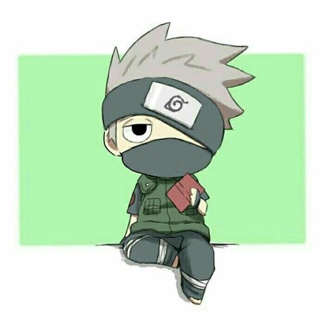 Naruto Drawings Chibi, Kakashi Hatake Fanart Cute, Kakashi Hatake Chibi, Cute Kakashi, Chibi Kakashi, Chibi Naruto, Naruto Mignon, Naruto Drawing, Naruto Chibi