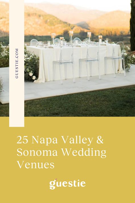 Napa Valley and Sonoma County in California offer some of the country's most picturesque and romantic wedding venues. With a range of stunning wineries, historic estates, and lush gardens, couples can easily find the perfect setting for their special day. Explore 25 of the best Napa Valley and Sonoma County wedding venues in this guide and start planning your dream wedding! Sonoma County Wedding, Nappa Valley Wedding Venues, Napa Valley Vs Sonoma, Sonoma Wedding Venues, Napa Valley Wedding Venues, Destination Wedding Etiquette, Napa Wedding Venues, Average Wedding Costs, Amazing Wedding Venues