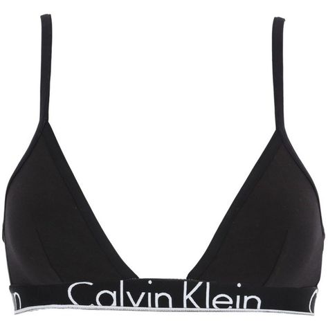 Calvin Klein Underwear Women Logo Band Cotton Jersey Triangle Bra (€23) ❤ liked on Polyvore featuring intimates, bras, underwear, bralettes, lingerie, black, strap bra, lingerie bra, calvin klein underwear and triangle bras Triangle Bras, Calvin Klein Outfits, Champion Clothing, Women Logo, Strap Bra, Bra Strap, Strappy Bra, Black Cross, Black Bralette