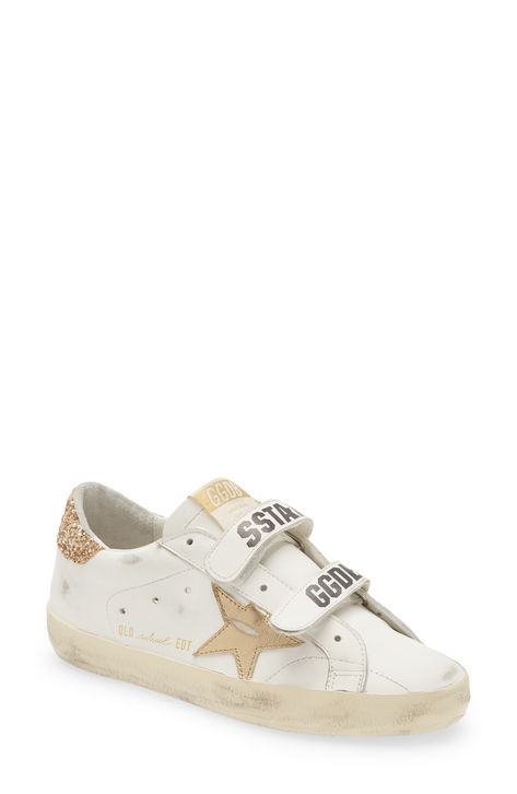 Golden Goose Old School Low Top Sneaker available at #Nordstrom Mid Top Sneakers, Star Sneakers, Karl Lagerfeld Paris, Footwear Design Women, Dream Shoes, Golden Goose, Womens Shoes Sneakers, Low Top, Me Too Shoes