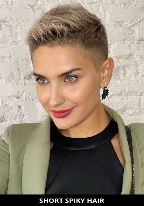 Short spiky hair is all the rage these days and it's no wonder why. It can be easy to maintain, low-maintenance, chic, modern, or edgy. We've compiled our top 21 most stylish examples of edgy short haircuts for an edgy new style that will make you feel fabulous! Click on the link, now! Photo Credit: Instagram @lavrenova_olya Bangs Aesthetic, Edgy Short Haircuts, Short Spiky Haircuts, New Short Haircuts, Short Spiky Hairstyles, Crop Hair, Edgy Haircuts, Really Short Hair, Very Short Haircuts