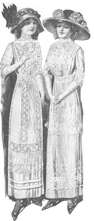 1913 Edwardian lace white tea dresses Edwardian Tea Party, 1913 Dress, Edwardian Tea Gown, Tea Dress Pattern, 1910 Dress, Edwardian Tea Dress, Tea Clothes, Tea Dresses, Regency Era Fashion